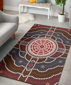 Allculture Aboriginal Area Rug - Aboriginal Dot Panting